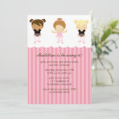 Invitation Danseuses de ballet adorables Fêtes d'anniversaire (Debout devant)