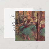 Invitation Danseuses, rose et vert par Edgar Degas (Devant / Derrière)