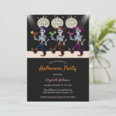 Invitation Dansons Disco éffrayantes Skeletons Halloween Part (Debout devant)