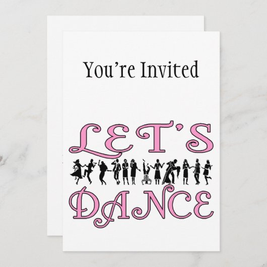 Invitation Dansons les couples de danse (Devant / Derrière)