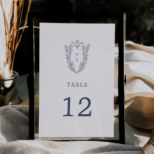 Invitation DAPHNE Bleu Bleu Botanique Mariage Numéros de tabl