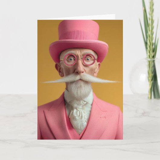Invitation Dapper Gentleman en rose (Devant)