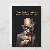 Invitation Dapper Skeleton Adulte Halloween Party (Devant)