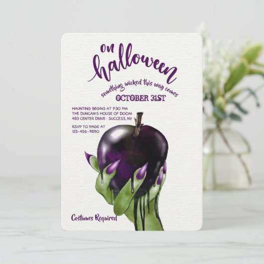 Invitation d'Apple Halloween de poison (Debout devant)