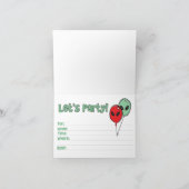 Invitation d'appoint de carte de ęr anniversaire (Intérieur)