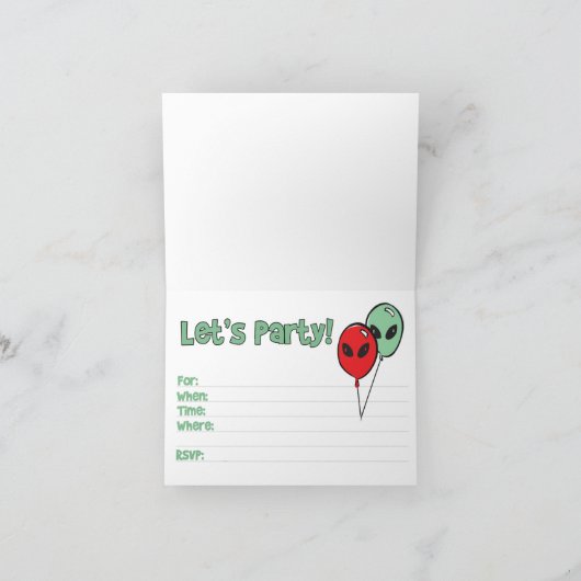 Invitation d'appoint de carte de ęr anniversaire (Intérieur)