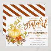 Invitation d'appréciation d'automne, Grateful For (Devant / Derrière)