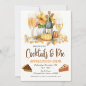 Invitation d'appréciation des cocktails et des tar (Devant)