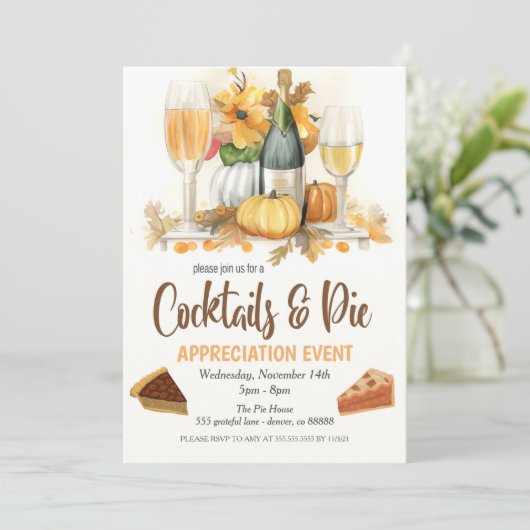 Invitation d'appréciation des cocktails et des tar (Debout devant)