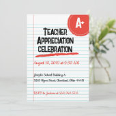 Invitation d'appréciation des enseignants sur papi (Debout devant)