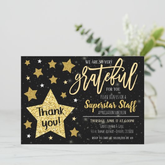 Invitation d'appréciation modifiable (Debout devant)