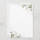 Invitation d'aquarelle Bar Mitzvah | Eucalyptus (Dos)