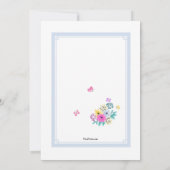 Invitation d'aquarelle d'oeuf de pâques (Dos)