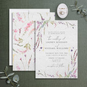 Invitation d'aquarelle Fleur sauvage moderne