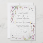 Invitation d'aquarelle Fleur sauvage moderne (Devant)