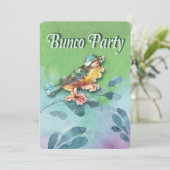 Invitation d'aquarelle Spring Bird Bunco Party (Debout devant)
