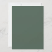 Invitation d'aquarelle verte de Sage moderne (Dos)