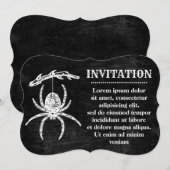 Invitation d'araignée gothique suspendue à une bra (Devant / Derrière)