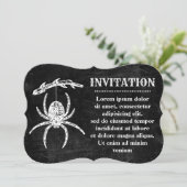 Invitation d'araignée gothique suspendue à une bra (Debout devant)