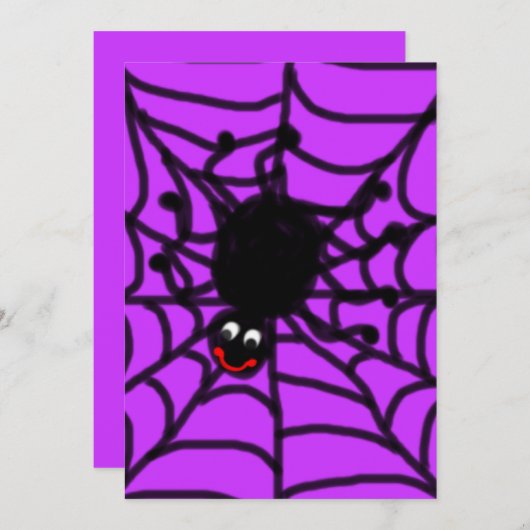 Invitation d'araignée heureuse (Devant / Derrière)