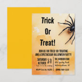 Invitation d'araignée noire effrayante (Devant / Derrière)
