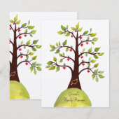 Invitation d'arbre de coeur d'aquarelle de la (Devant / Derrière)