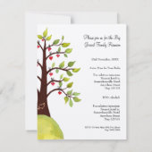 Invitation d'arbre de coeur d'aquarelle de la (Dos)