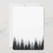 Invitation d'arbre de forêt de cerfs Baby showers (Dos)