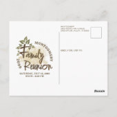 Invitation d'arbre de réunion familiale moderne (Dos)