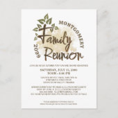 Invitation d'arbre de réunion familiale moderne (Devant)