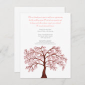 Invitation d'arbre de Sakura de fleurs de cerisier (Devant / Derrière)