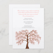 Invitation d'arbre de Sakura de fleurs de cerisier (Devant / Derrière)