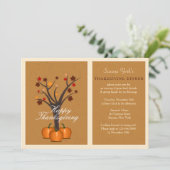 Invitation d'arbre de thanksgiving (Debout devant)