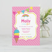 Invitation d'arc-en-ciel/invitation crème glacée (Debout devant)