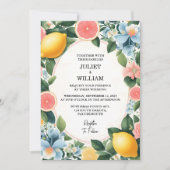 Invitation D'Arch Aliments Fun Fruit Lime Citron Mariage (Devant)