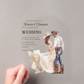 Invitation d'arche de mariage de ranch occidental (In situ (ordinateur de poche))