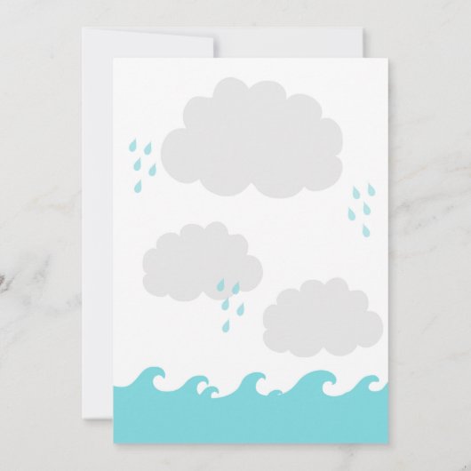 Invitation d'arche de Noah, baby shower (Dos)