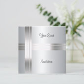 Invitation d'argent de fête d'anniversaire (Debout devant)