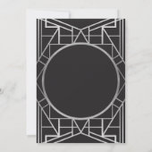 invitation d'argent de Gatsby d'anniversaire d'art (Dos)