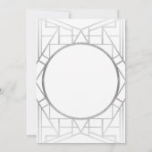 invitation d'argent Gatsby Art déco des années 192 (Dos)