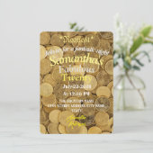 Invitation d'argent tropical d'anniversaire (Debout devant)