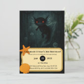 Invitation Dark Abyss Axolotl Birthday  (Debout devant)