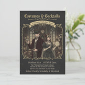 Invitation Dark Academia Costumes & Cocktails Halloween Party (Debout devant)