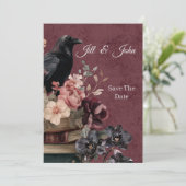 Invitation Dark Academia Goth Save the Date (Debout devant)