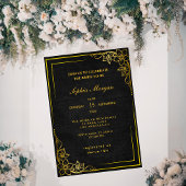 Invitation Dark Academia Gothic Elegant Bridal Shower