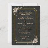 Invitation Dark Academia Gothic Elegant Bridal Shower (Devant)