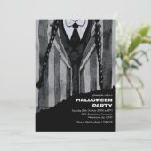Invitation Dark Academia Gothic Schoolgirl Halloween Party (Debout devant)