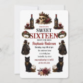 Invitation Dark Academia Gothique Sweet 16 (Devant)