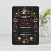 Invitation Dark Academia Gothique Sweet 16 (Debout devant)