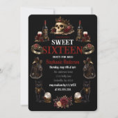 Invitation Dark Academia Gothique Sweet 16 (Devant)